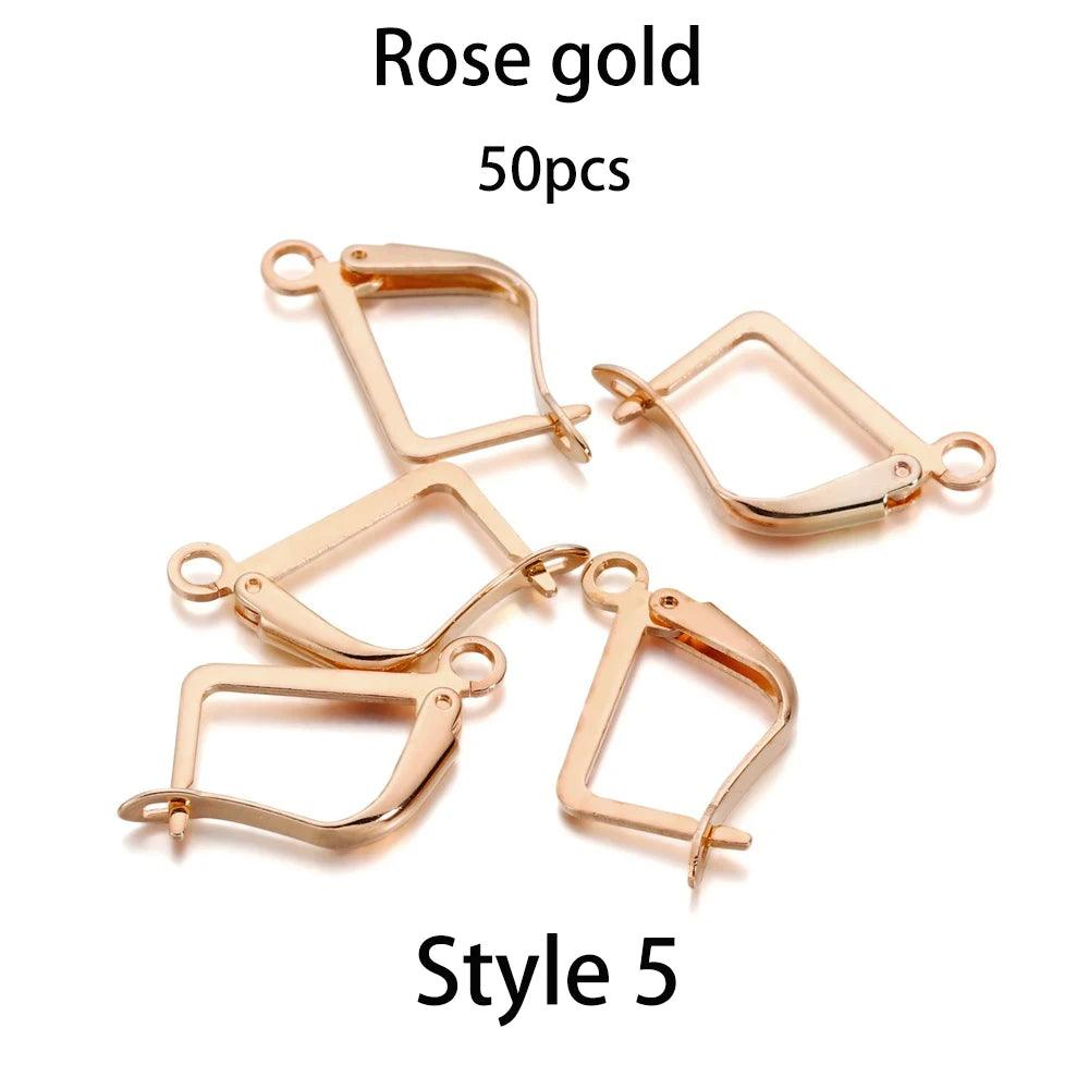 20-100pcs French Earrings Clasps Hooks Fittings DIY Jewelry Making Iron Hook Earwire Earring Findings Supplies