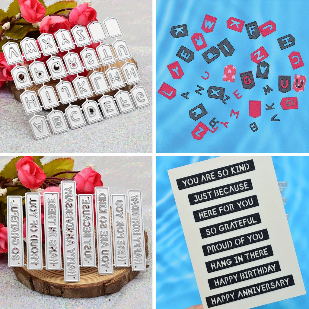 1PC Letter Word Phrase Metal Cutting Dies for DIY Scrapbooking Album Greeting Card Making Paper Craft
