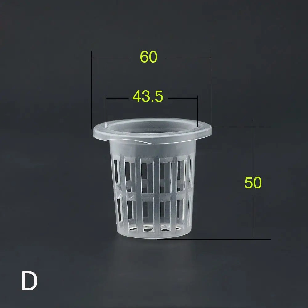 50Pcs Hydroponic Colonization Mesh Pot Net Cup Basket Hydroponic Aeroponic Planting Grow Clone Nursery Plant Soilless