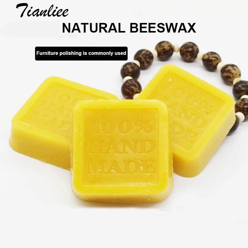 42g Natural Beeswax For Furniture Making Jewelry Wood Seal Stamp Wax Diamond Cutting Needle Leather Tool Waxing Craft Material - Winord