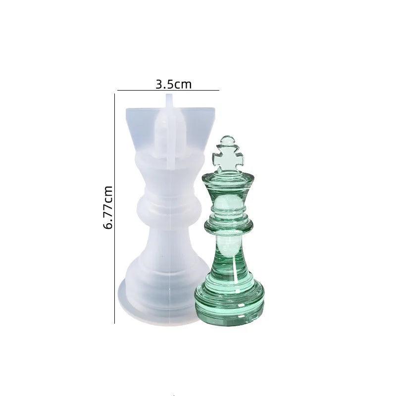 DIY Crystal Epoxy Resin Mold 3D Chess Piece Silicone Mould For Resin