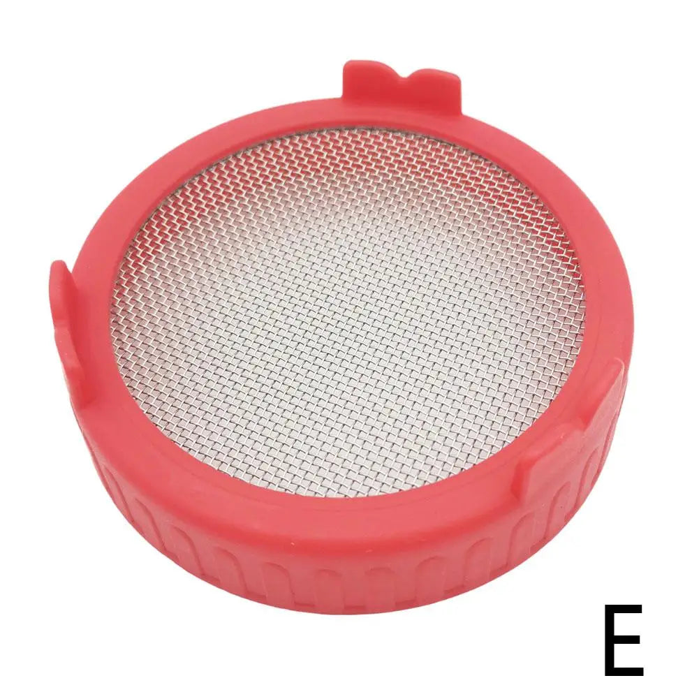 86mm Wide Mouth Sprouting Jar Plastic Bean Sprouting Cap Seedling Tray with Stainless Steel Screen Mesh Cover Sprout Maker ﻿