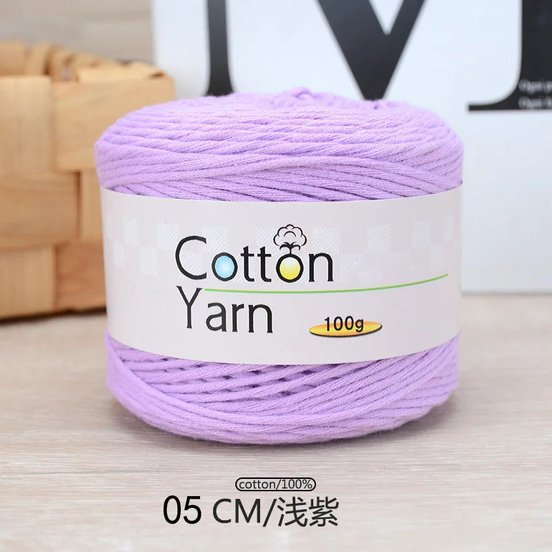 100g 100 Percent Cotton Hand Knitting Yarn Soft Crochet Yarn for Sweater Scarf Blanket Hat and Amigurumi