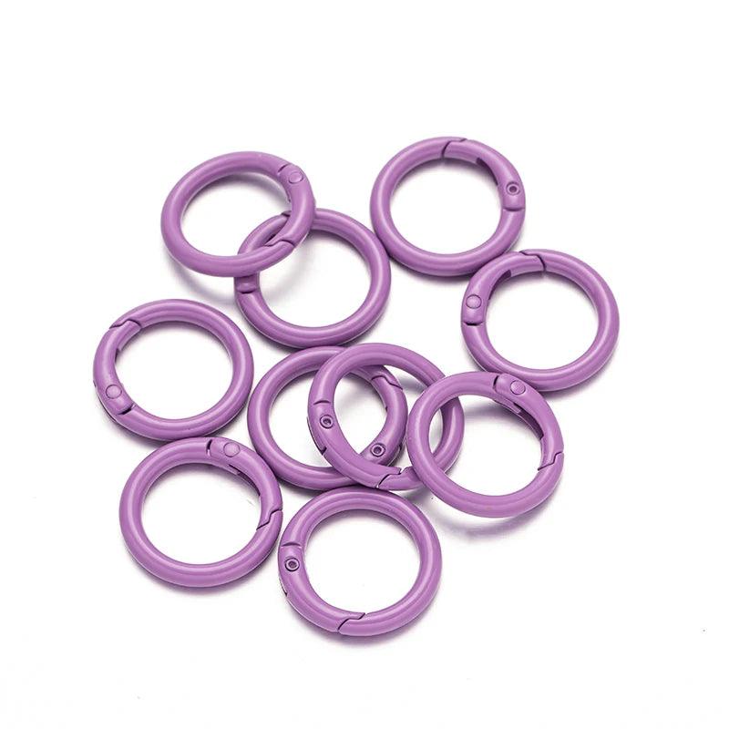 5Pcs/lot Metal O Ring Spring Clasps Openable Round Carabiner Keychain Bag Clips Hook Dog Chain Buckles Connector For DIY Jewelry