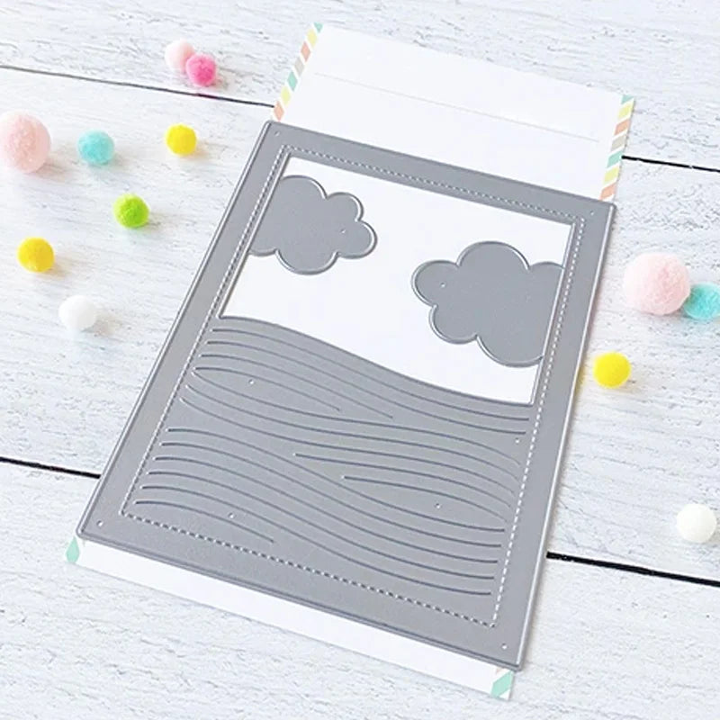 Scalloped Round Love Heart Dialogue Frame Metal Loveya Words Cutting Dies for DIY Scrapbooking Valentine Day Decor Paper Cards