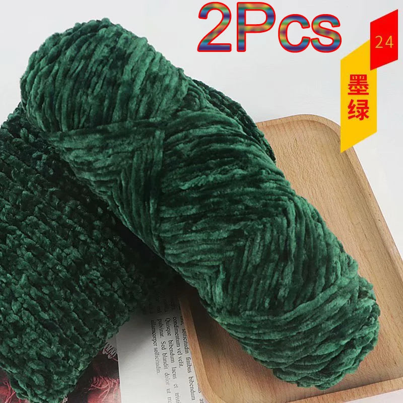 Chenille Velvet Yarn 100 Percent Polyester Amigurumi