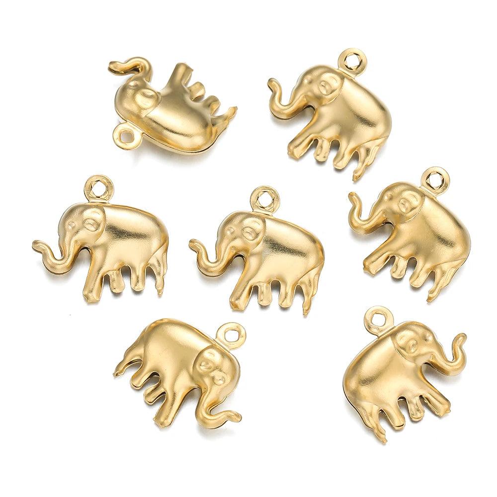 10pcs Gold Color Stainless Steel Ocean Pendant Starfish Shell Shape Pendants Charms for Necklace Earrrings Charm Jewelry Making
