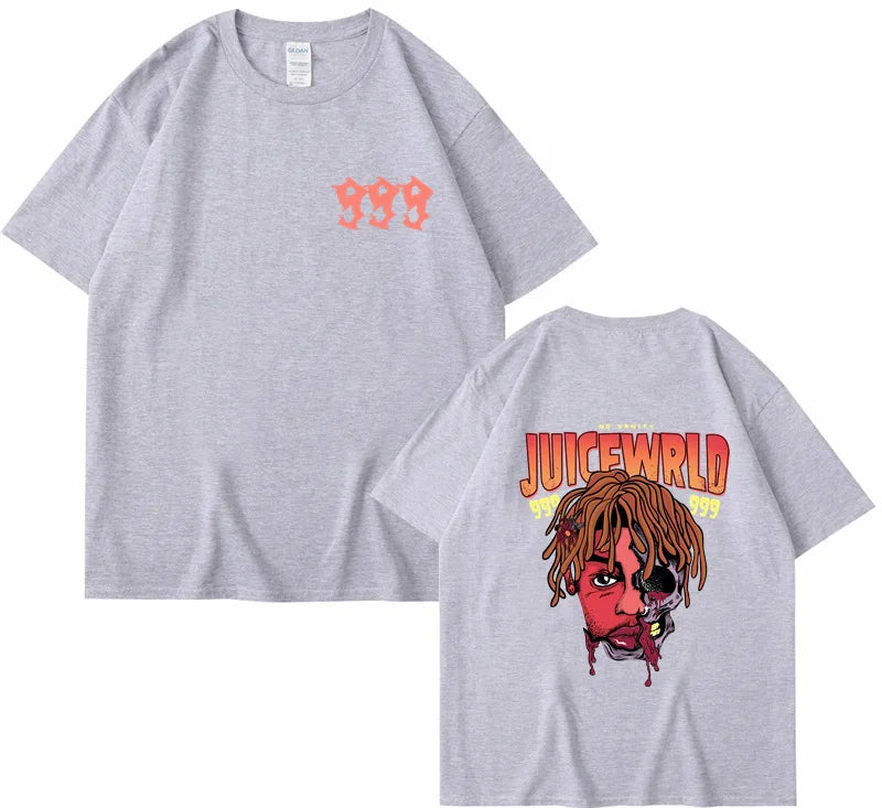 Rapper Juice Wrld 999 Short T Shirt Men's Women's Letter Printed Tshirts Y2k Casual Fashion Sportswear Summer Clothing