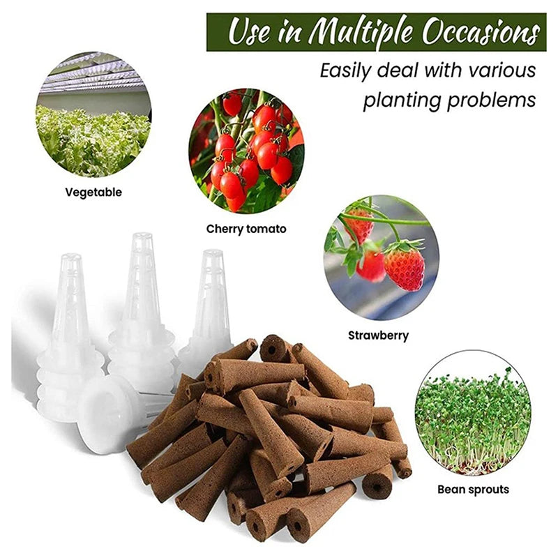 50Pcs Planting Basket Grow Sponges Planting Sponge Blocks For Aerogarden Plant Machine Special Soilless Seedling Biochar Cotton