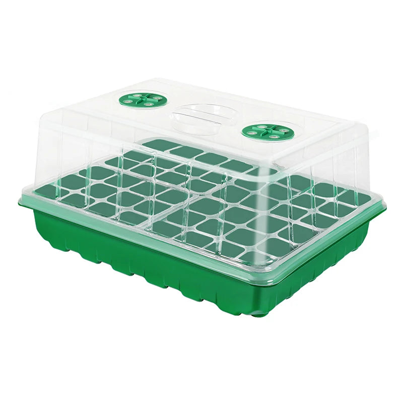 Large 24-hole 48-hole seedling box, three-piece set, flower pot storage box, seed hole tray, germination box, planting and culti