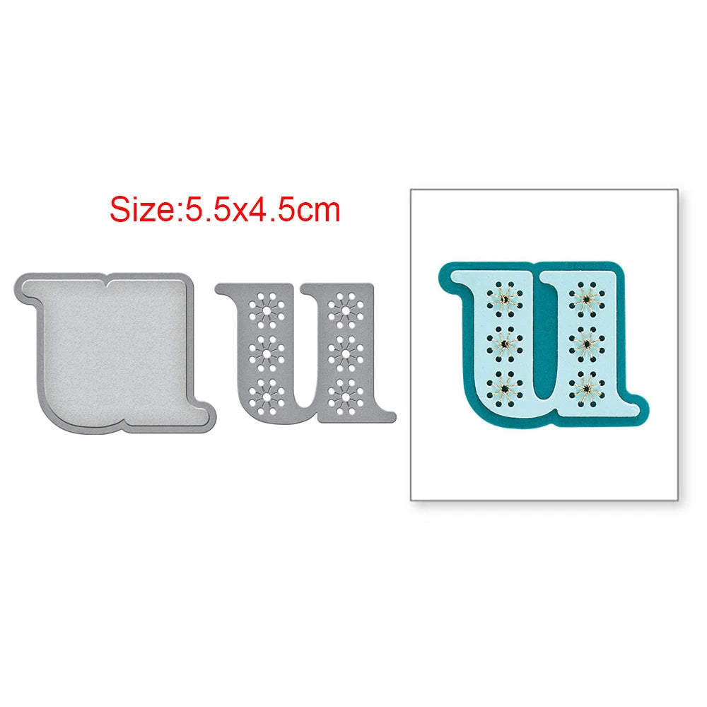 Stitched Alphabet Metal Cutting Dies Stitched Punctuation Symbols Numbers Die Cuts for DIY Scrapbooking Crafts Card Making