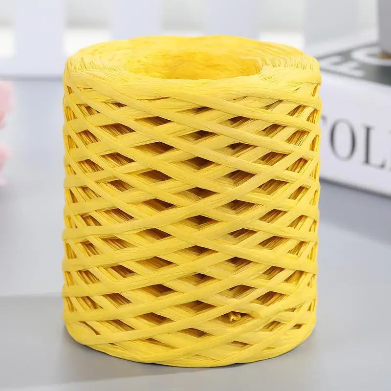 Natural Raffia Straw Yarn For Knitting Crochet Sunhat Bag