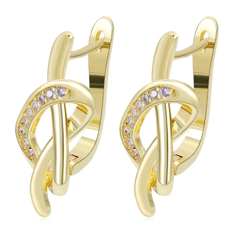 Juya Handmade 18K Real Gold Plated Earwire Fasteners Earring Hooks Accessories For DIY Women's Anti-Allergy Earrings Making