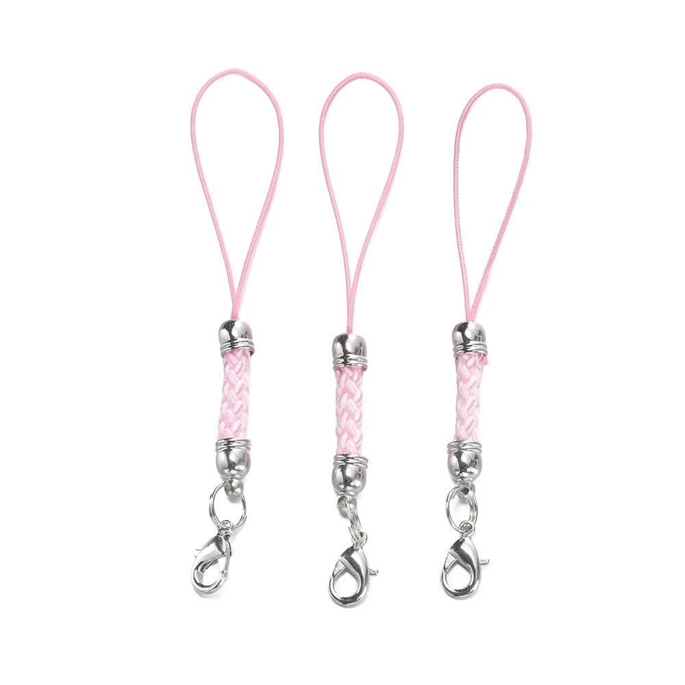 10/20pcs Keychain Rope with Lobster Clasp Jump Rings Lanyard Lariat Strap Cord For DIY Keyring Pendant Jewelry Making Supplies