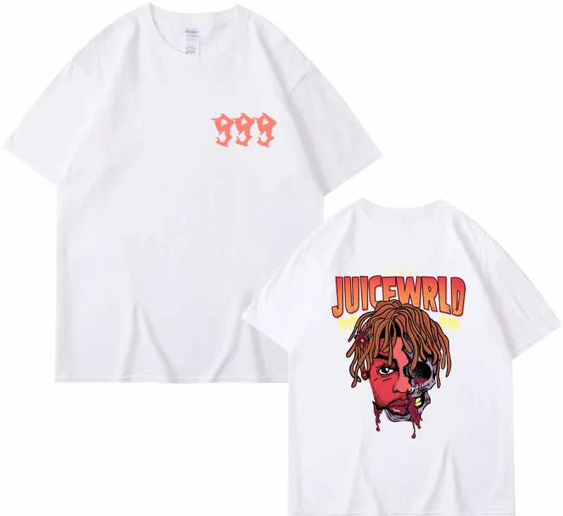 Rapper Juice Wrld 999 Short T Shirt Men's Women's Letter Printed Tshirts Y2k Casual Fashion Sportswear Summer Clothing