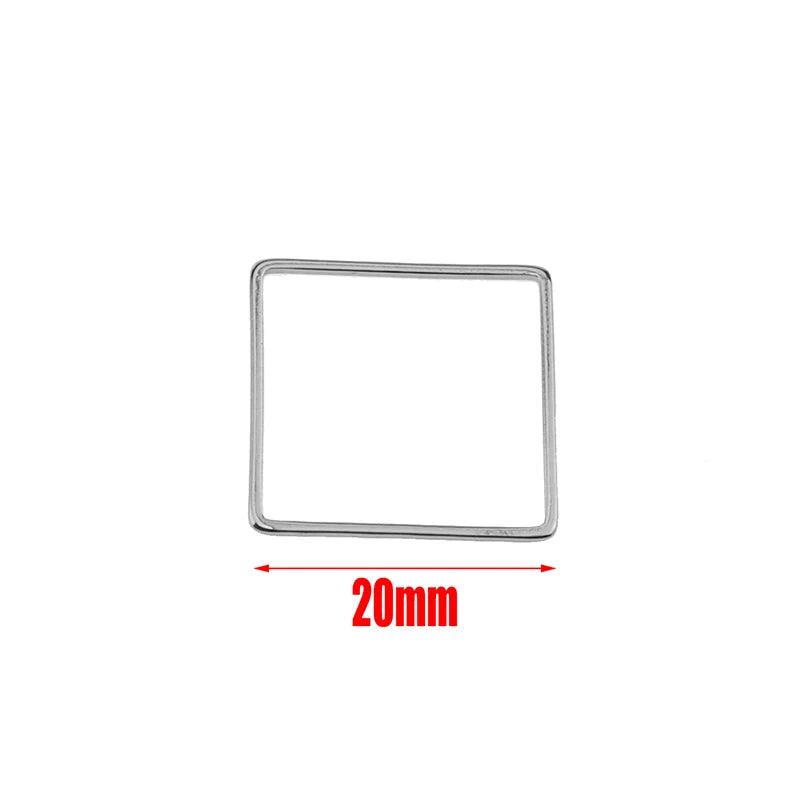 10pcs Stainless Steel Charms Connectors Hollow Frame Bezel Cross Moon for DIY Casting Necklaces Earrings Jewelry Making Supplies