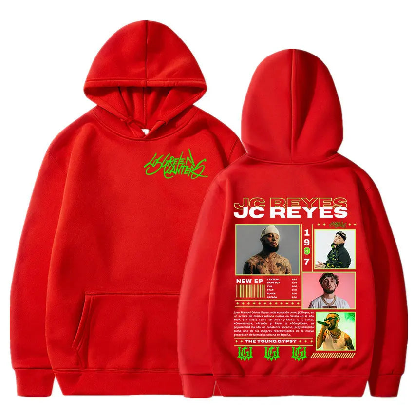 Rapper Jc Reyes Album Tour 2025 Graphic Hoodies Men Women Harajuku Hip Hop Fashion Hooded Sweatshirts Hoodie Casual Pullovers