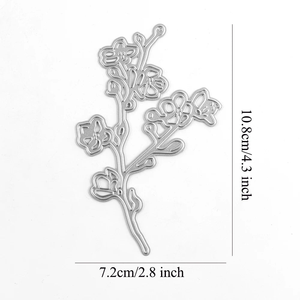 Snowdrops Crocus Cherry Blossom Flowers Metal Cutting Dies Embossing Diecut for DIY Card Making Scrapbooking Crafting Supplies
