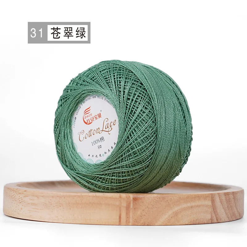 100% Cotton Mercerized Crochet Yarn 45g for Knitting and Embroidery Projects