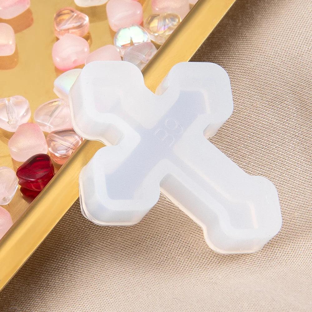 Cross Pendants Resin Mould Silicone Mold for DIY Jewelry Making Pendant Keychain Necklace Crystal Crafts Casting Tools