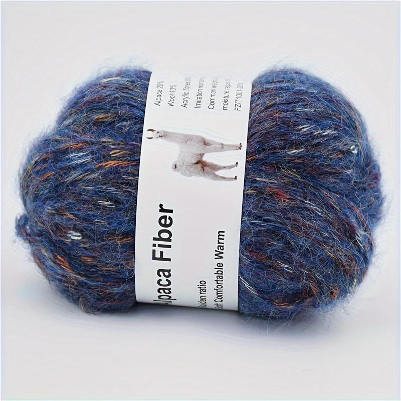 Vibrant Colorful Alpaca Wool Yarn 6 Pack For Hand Knitting