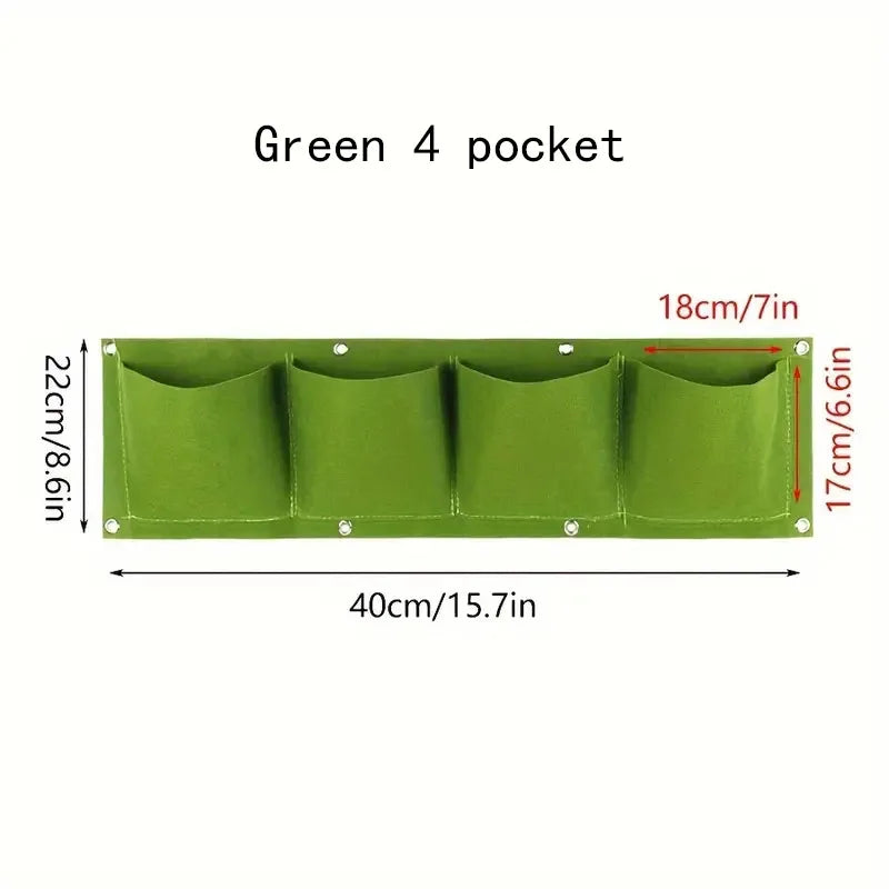Wall Hanging Pockets Planting Bags, Flower Pot, Home Garden Grow Bag, Garden Planter, Vertical Suculentas Plant Pot, Home Decor