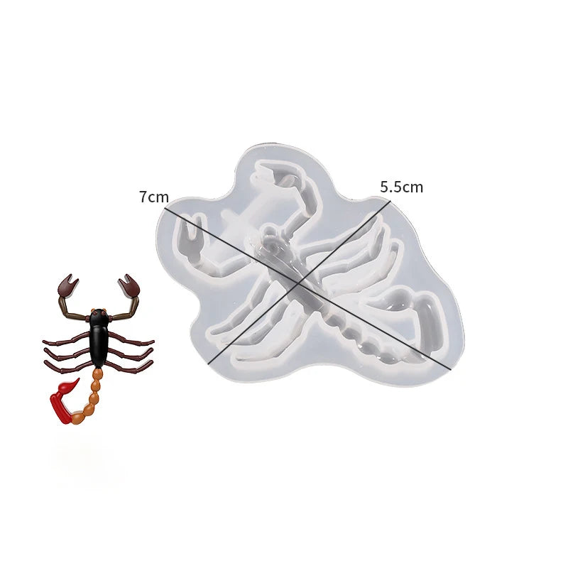 Simulation Insect Fondant Mold DIY Handmade Chocolate Cake Decoration Spider Centipede Scorpion Silicone Mold Resin Molds