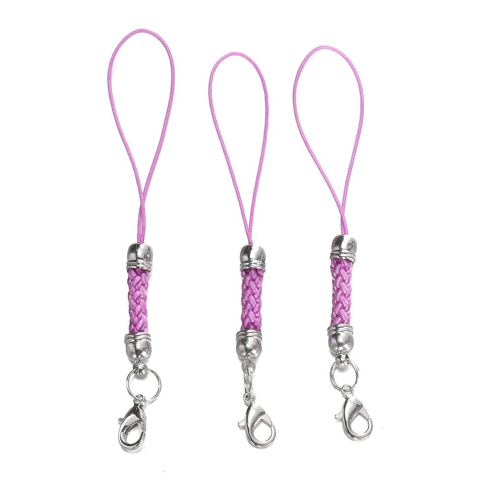 10/20pcs Keychain Rope with Lobster Clasp Jump Rings Lanyard Lariat Strap Cord For DIY Keyring Pendant Jewelry Making Supplies