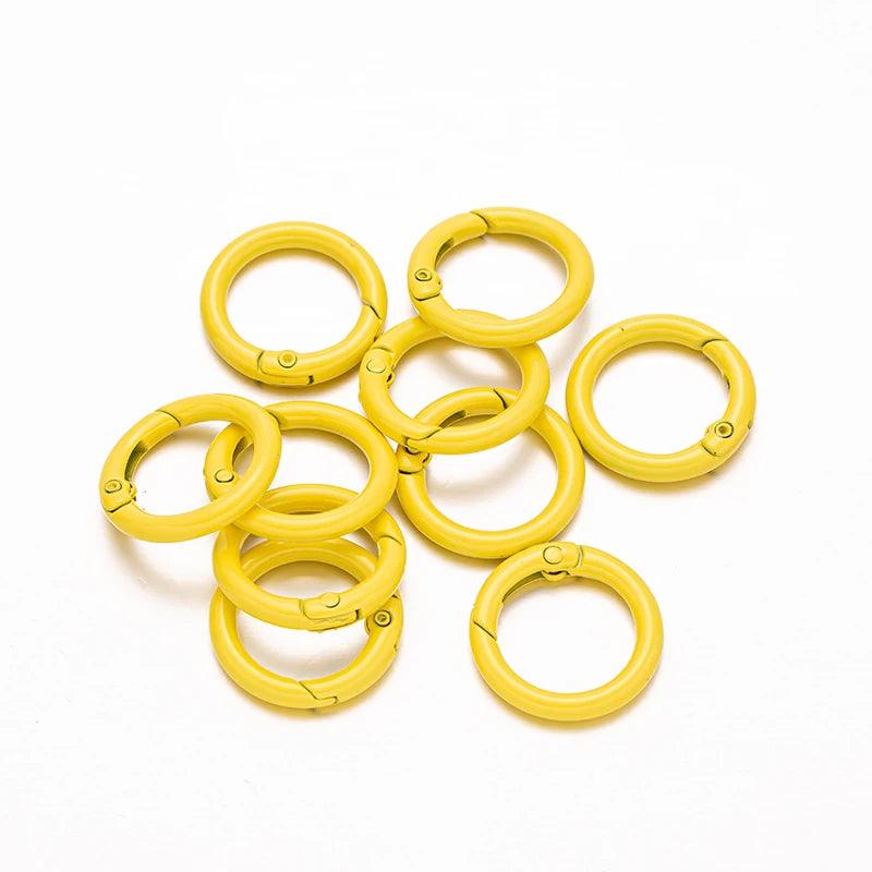 5Pcs/lot Metal O Ring Spring Clasps Openable Round Carabiner Keychain Bag Clips Hook Dog Chain Buckles Connector For DIY Jewelry