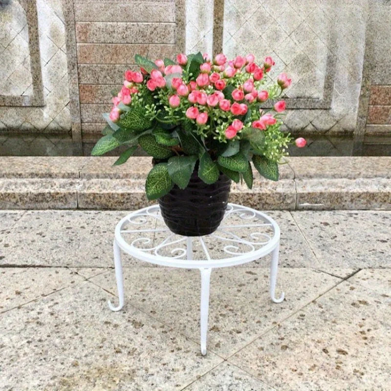 2pcs Heavy Duty Metal Rustproof Iron Plant Stand - Perfect for Indoor/Outdoor Garden Planters & Pots!