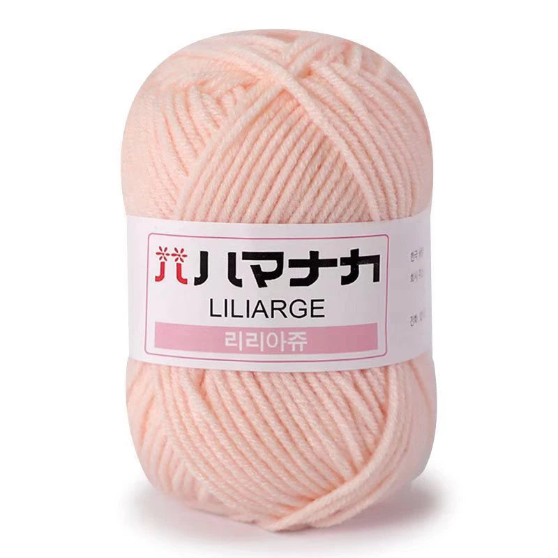 Soft Milk Cotton Knitting Yarn 25g Anti-Pilling High Quality 4ply Crochet Yarn for Scarf Sweater Hat and Doll Craft