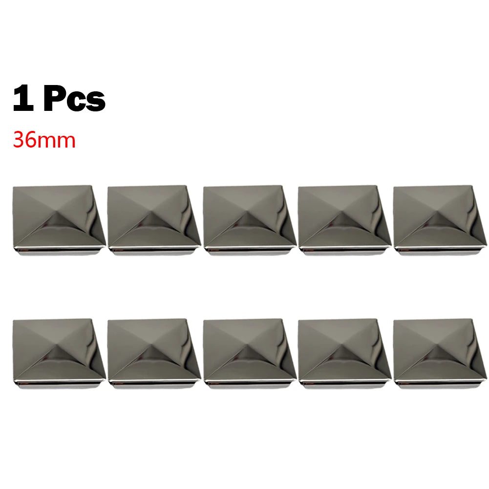 1/10Pcs Column Cap Hat Square Post Cap Stainless Steel To Steel Galvanized Cover Pyramid Shape Cap Home Garden Decoration