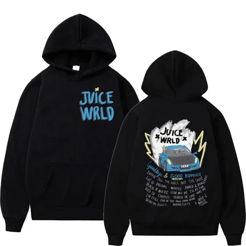 Juice WRLD Hoodies Men Women Hooded Sweatshirts Fashion Hip Hop Casual Pullovers Autumn Boys Girls Black Streetwear Juicewrld