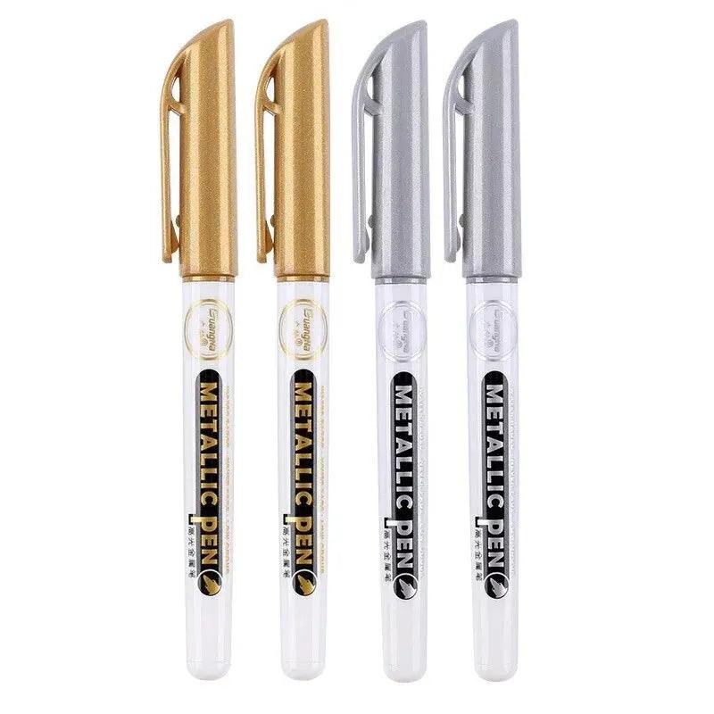 Metallic Pen Gold Silver Epoxy Resin Mold Drawing Pen Acrylic Paint DIY Silicone Mold Highlight Permanent Marker Handmade