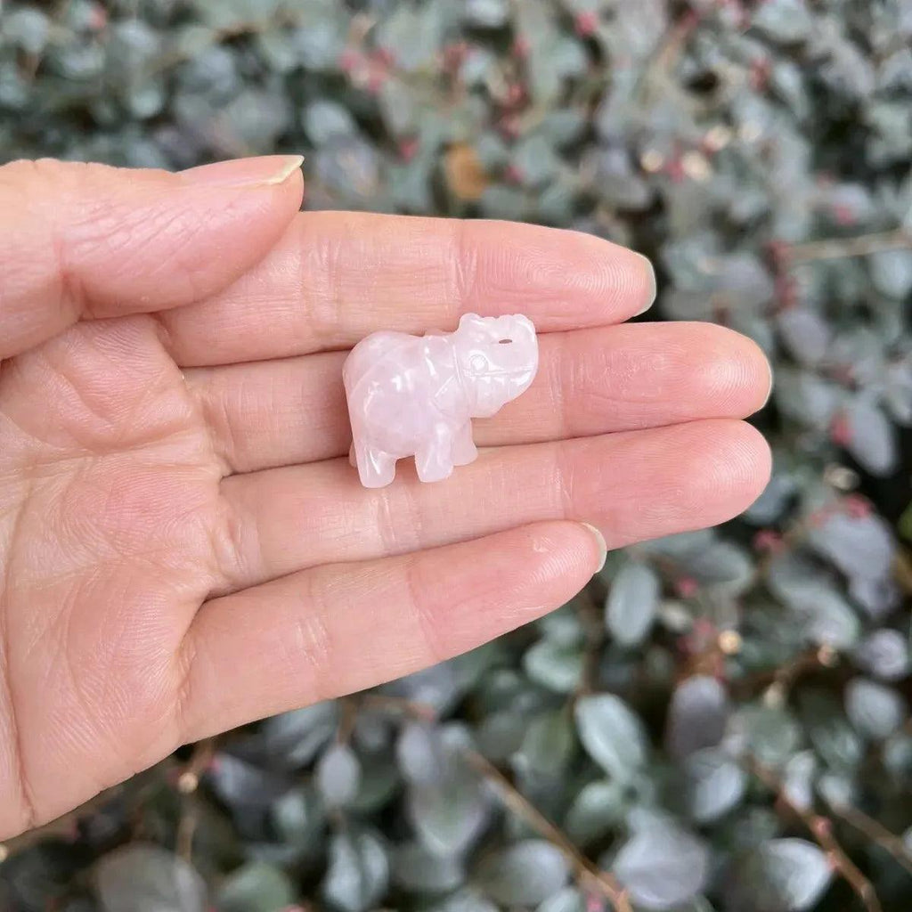 1 in Mini Crystal Carvings Elephant, Pocket Gift Crystal Gift Animal Statue Crystal Statue Bare Stone Healing Stone