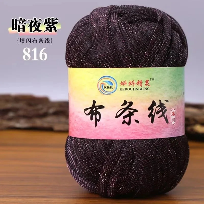 Colorful Sparkling Metallic Knitting Yarn 50g 30m Crochet