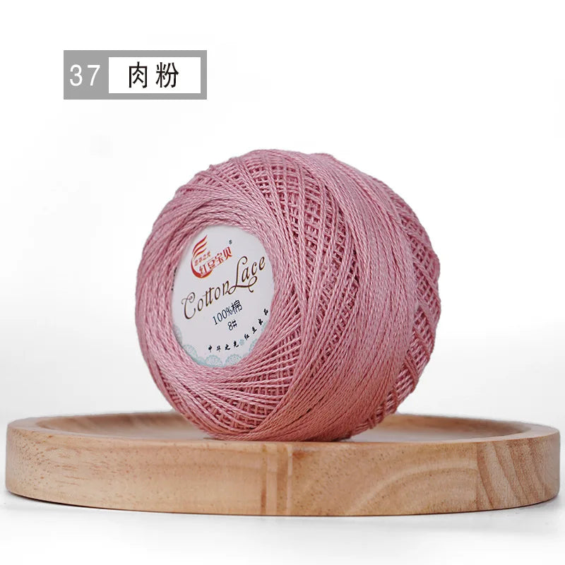 100% Cotton Mercerized Crochet Yarn 45g for Knitting and Embroidery Projects