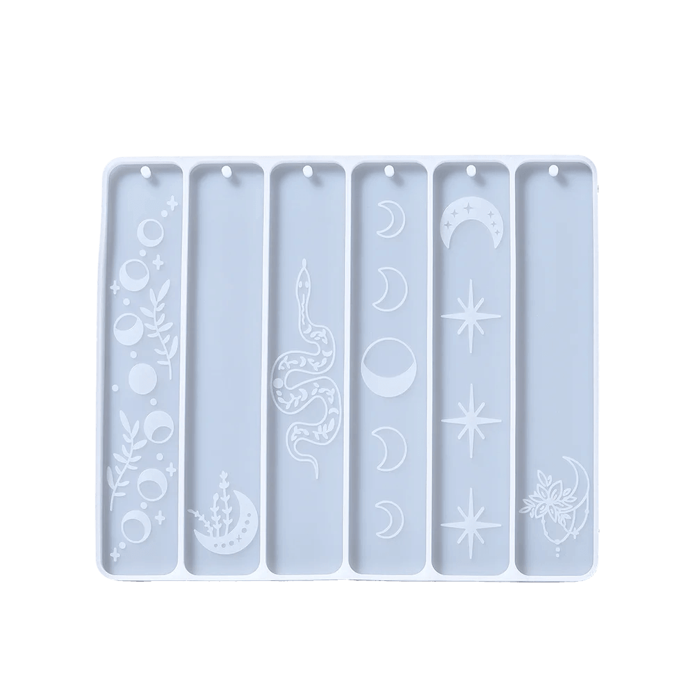 Bookmark Silicone Mold Leaves Moon Epoxy Resin Casting Mould for DIY Crystal Epoxy Resin Book Decoration Crafts Supplies
