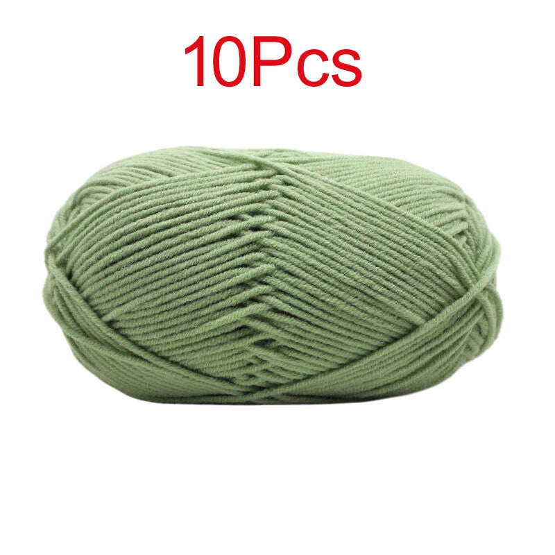 10 Pieces Multi Color Cotton Knitting Yarn Soft Warm Crocheting Yarn for Hand Knit Sweaters Hats Scarves Blankets Amigurumi
