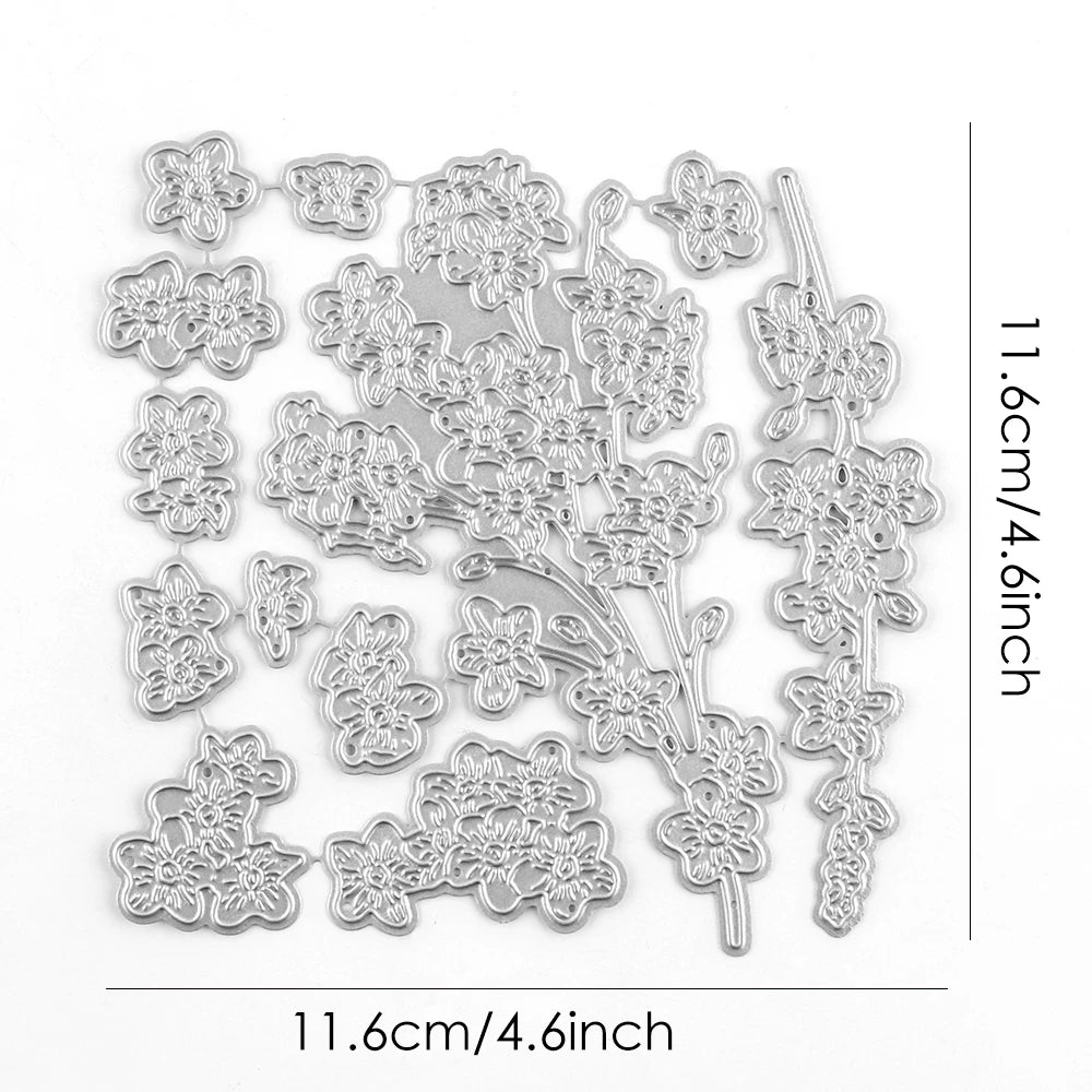 Nature's Bouquet Thistle Bouquet Ivy Flowers Metal Cutting Dies for DIY Card Making and Scrapbooking Crafts