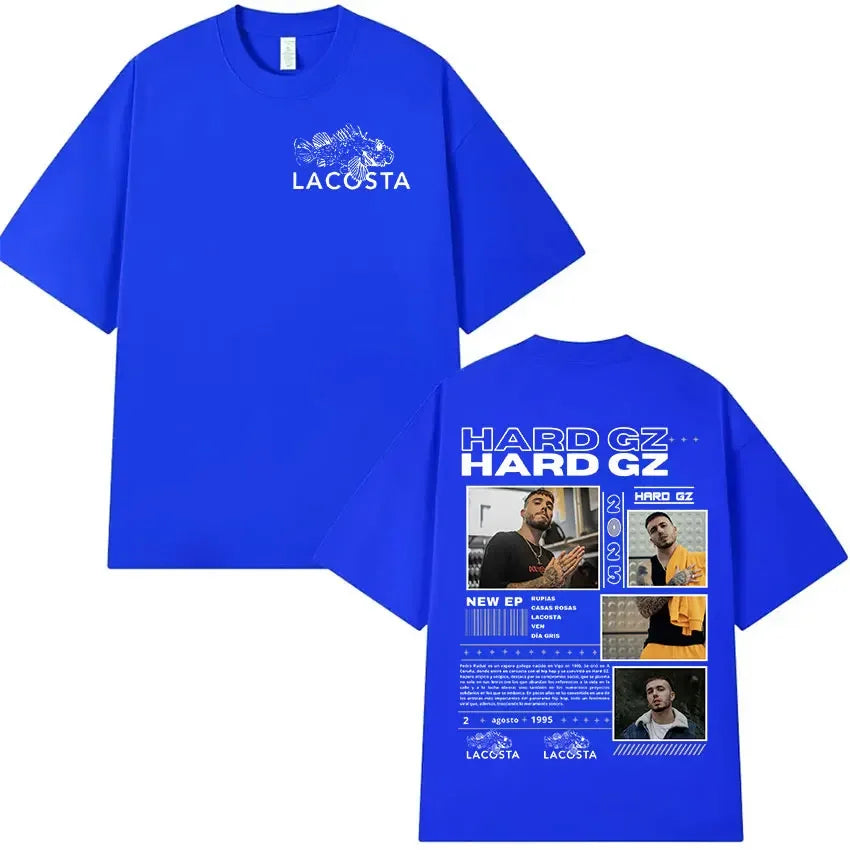Rapper HARD GZ Tour Graphic T-Shirt Retro High Quality Hip Hop Cotton Streetwear for Men and Women