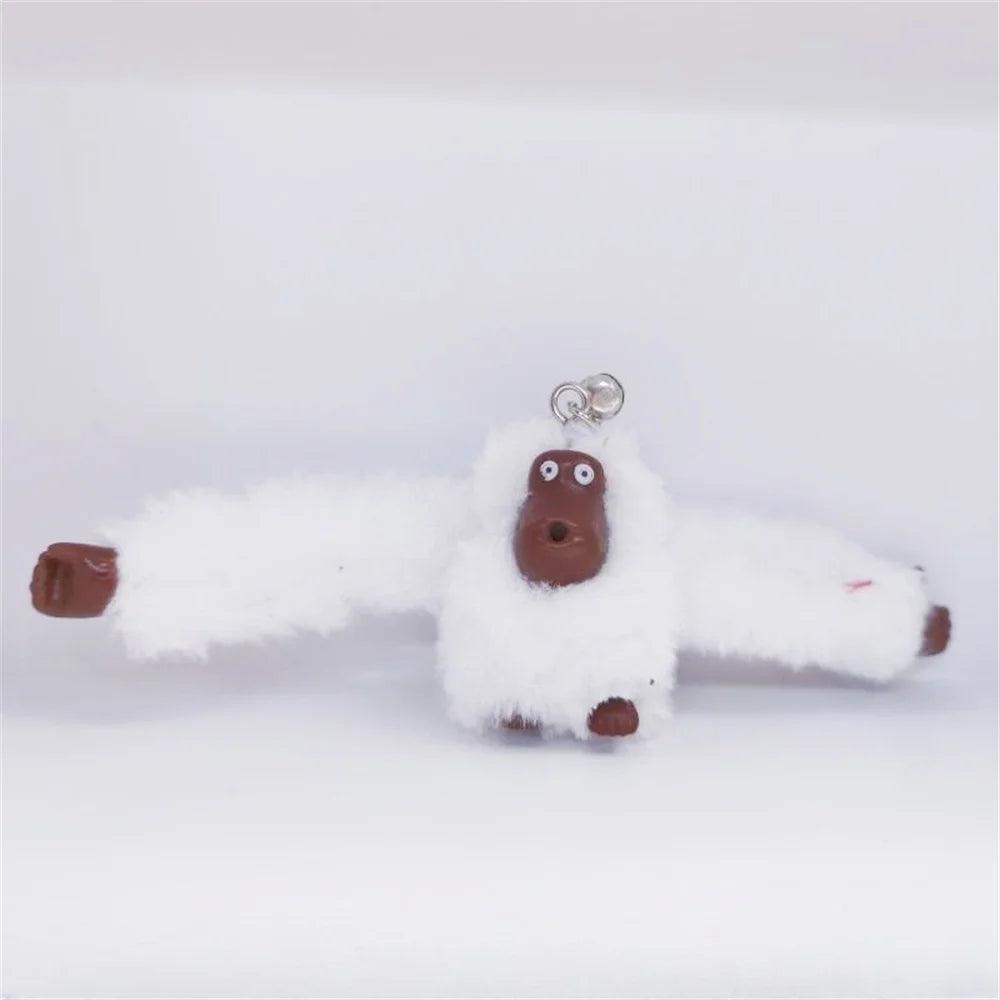 Funny Plush Monkey Keychain Gorilla Long Arm Animal Backpack Pendant Handbag Key Ring Decoration Adult Birthday Gifts Kids Toys