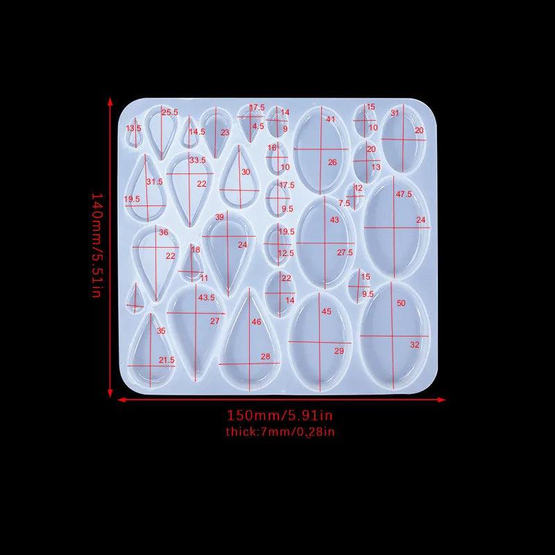 DIY Crystal Epoxy Resin Mold Three-dimensional Patch Pendant Earring Silicone Mold