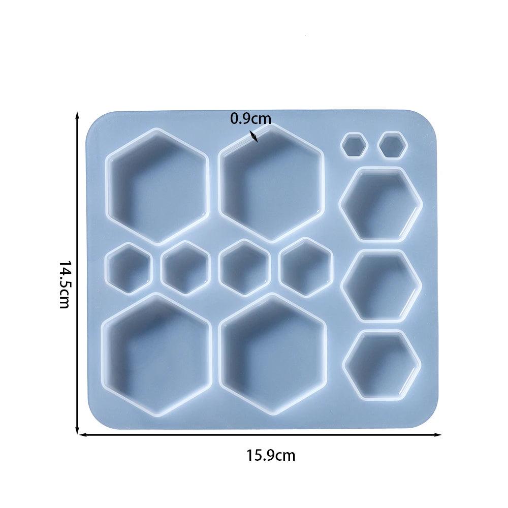 Earring Pendant Epoxy Silicone Mold Geometry Round Triangle Necklace Key Chain Pendant Resin Mold Jewelry Making Accessories