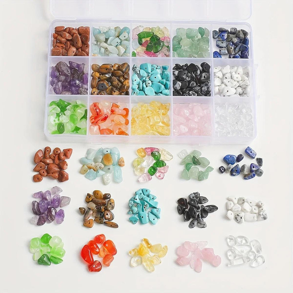 3-5MM Natural Stone with hole Gravel Crystal Chips Quartz Ore Minerals Reiki Healing Tumbled Agates DIY For Jewelry Making