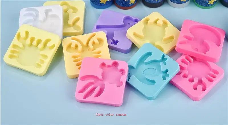Kids Handmade DIY Craft Painting Stickers Animal Mold 3D Handmade Kits Aqua Fairy Gel Toy Set Handicraft Educational Toys Gift
