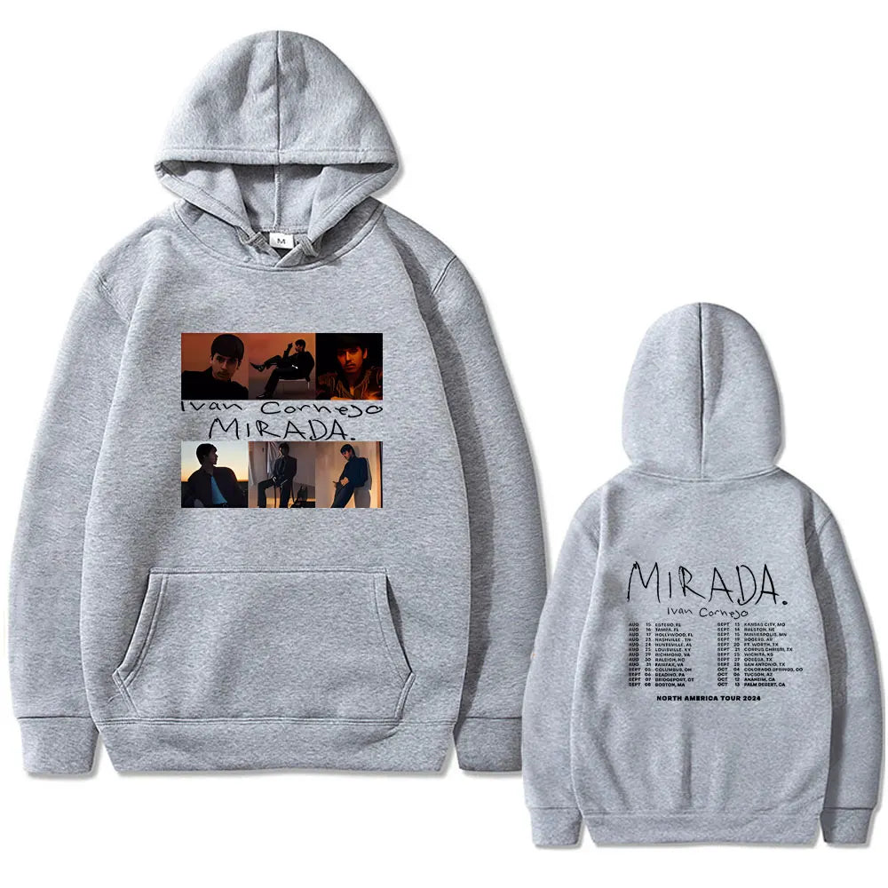 Ivan Cornejo Mirada Music Album 2024 Tour Hoodie Men Women Fleece Cotton Oversized Tracksuit Unsiex Fashion Pop Music Hoodies