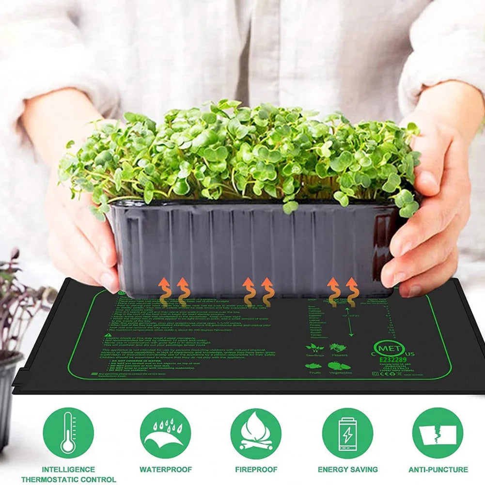 Seedling Heat Mat Waterproof Warm Hydroponic Heating Pad 7W Germination Heating Pad Anti-corrosion for Indoor Plants Germination