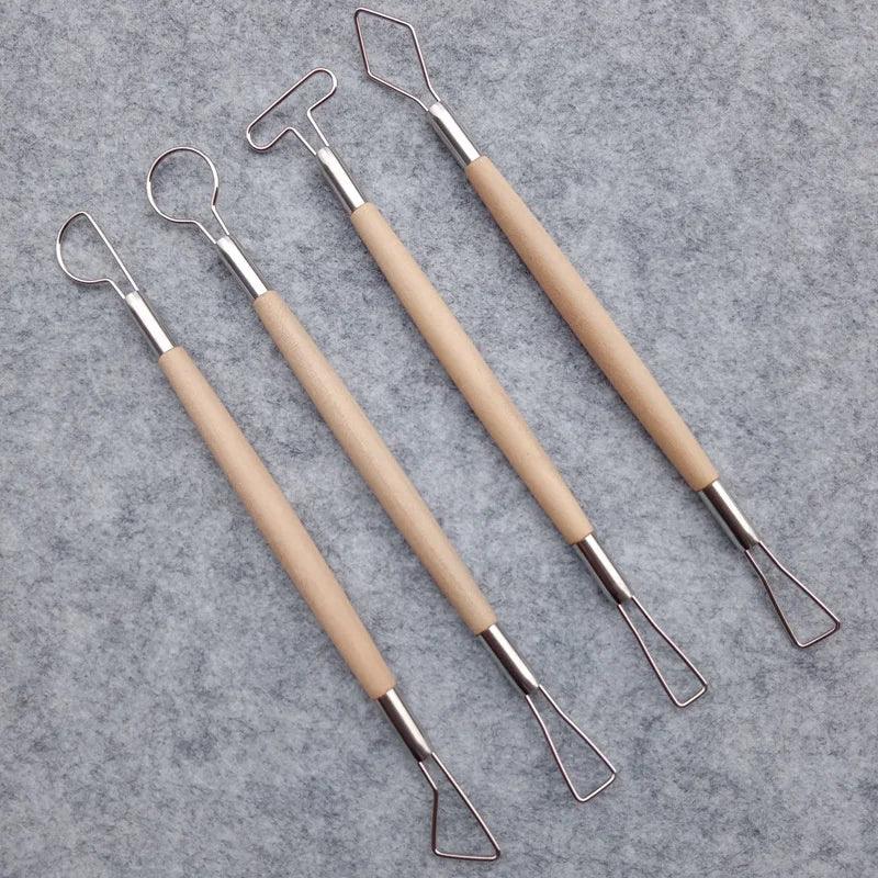 4Pcs DIY Clay Sculpting Tools Kit Wax Pottery Ceramics Carving Tool Art Craft Clay Modeling Sculpture Carving Knife Set 2024 New