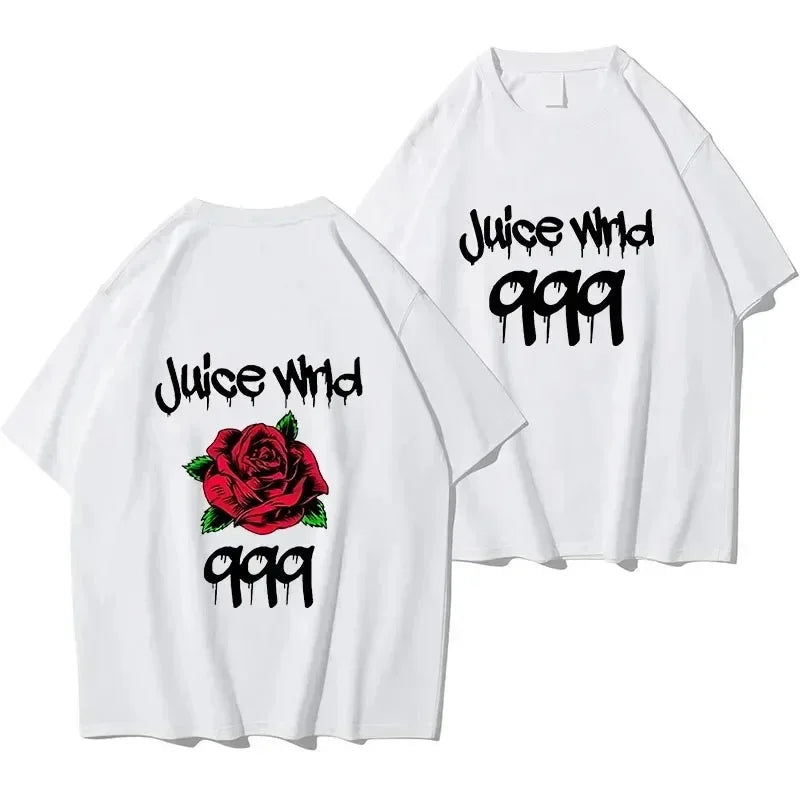 Rapper Juice Wrld 999 Short T Shirt Men's Women's Letter Printed Tshirts Y2k Casual Fashion Sportswear Summer Clothing
